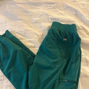 Figs Hunter Green High Waisted Zamora, Medium